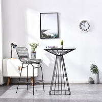 Mobilier de bar moderne Comptoir de bistro Table de bar avec revêtement en poudre métallique Table de cocktail pour mariage, banquet, événements et location