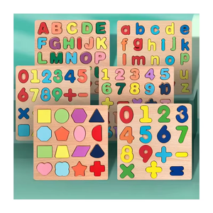 Jeu de <span class=keywords><strong>puzzle</strong></span> d'apprentissage cognitif en <span class=keywords><strong>bois</strong></span> 3D avec chiffres et lettres, jouets éducatifs pour les jeunes enfants, garçons et filles - Product Image 1