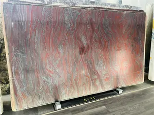 Refine Stone Supply High-end Stone Brazil Iron Red Granite Slabs