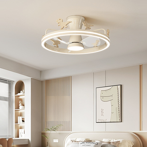 Carino 20 pollici piccolo dinosauro intelligente ventilatore da soffitto a LED 3 lame ferro corpo DC per camera da letto del ragazzo moderno telecomando - Product Image 2