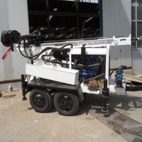 Allsome — Tricycle Mobile pour trous de perçage, Machine de forage pour puits d'eau, camion, remorque, montée sur grille de perçage, 150m