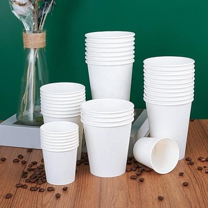 Paper <b>coffee</b> cup Customized Printed 8/10/12/16oz <b>Takeaway</b> Hot Beverage white Paper Cups manufacturer - Product Image 2