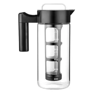 Bincoo popüler soğuk demlemek kahve makinesi 1.2L sürahi buzlu kahve makinesi ve çay Brewer kolay temizlenebilir yeniden filtre