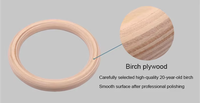 New Fashion Gymnastic Rings Gym Exercise Indoor Fitness Wooden Birch Gym Rings