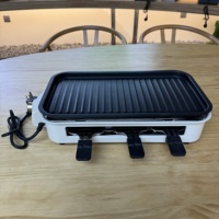 Grille-gril électrique multifonction amovible et facile à nettoyer, antiadhésif double couche, sans fumée, pour barbecue commercial et domestique
