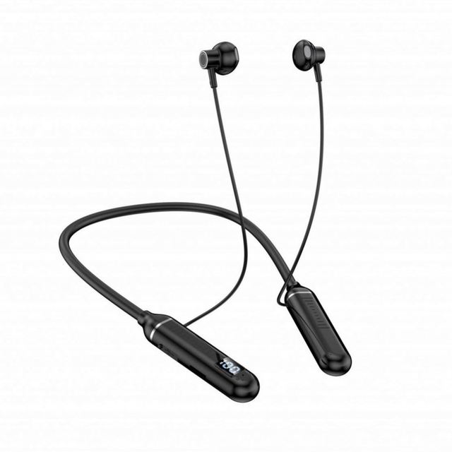 OEM Wholesale Wireless Neckband Earphone Headset with TF Card Microphone LED Display