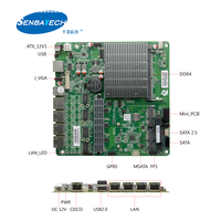 Procesador Celeron Pfsence Firewall Placa base de fibra óptica con 4 puertos Gigabit Ethernet para enrutador