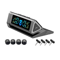 Système de surveillance de la pression des pneus de voiture solaire sans fil, fréquence 315 MHz, affichage LED, plage de 30 à 50 PSI, capteur externe, plaque d'immatriculation