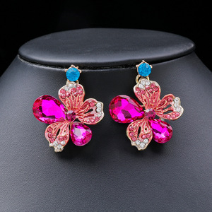 Nuovo Set di Gioielli da Sposa Europei e Americani 2025, Collana e <span class=keywords><strong>Orecchini</strong></span> Colorati di Lusso Leggero, Set da 2 Pezzi - Product Image 4