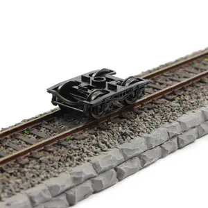 HP0687x Model Kereta Api Kereta HO Skala 1:87 High Rim Psyllium Bogie dengan 36 "Logam DC Roda