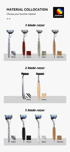 Rasoir en bois pour hommes, étiquette privée, 5 lames, pour barbier, sécurité - Product Image 4