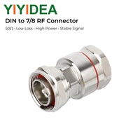 Connecteur coaxial RF mâle DIN 7/16 pour câble d'alimentation 1/2, adaptateur en cuivre pur 50 Ohm pour antenne de station de base de télécommunications