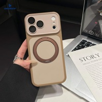 Coque pour iPhone 14 Pro Max avec béquille métallique rotative à 360°, étui de protection PC TPU, design mignon pour iPhone 16 17, coque arrière