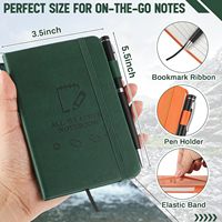 Carnet de notes en cuir personnalisé avec porte-stylo, mini journal de voyage, coffret cadeau