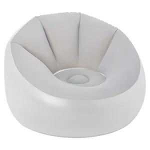 Sillón inflable para sala de estar, sofá individual para exteriores con luces LED