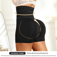 Culotte taille haute ajustable à boutons pour femme, grande taille, avec coussinet en éponge amovible, en polyester, effet rehausseur de fesses, pour l'export.