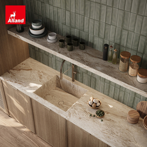 Gabinete de <span class=keywords><strong>Cocina</strong></span> <span class=keywords><strong>con</strong></span> Puerta de Madera Natural <span class=keywords><strong>con</strong></span> Acabado de Chapa de Roble Estilo Francés Alland, <span class=keywords><strong>con</strong></span> Puerta de Rejilla Texturizada <span class=keywords><strong>con</strong></span> Tejido de Ratán - Product Image 6