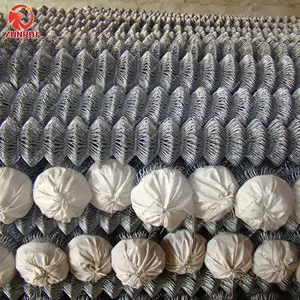 3.0mm galvanized pvc coated mesh rolls cyclone wire chainlink fence panels chain link fence