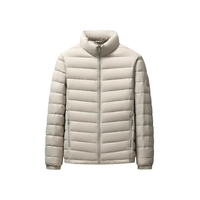 Veste d'hiver matelassée pour homme, grande taille, à capuche, légère, imperméable, coupe-vent, isolée en duvet d'oie, fabricant OEM, logo personnalisé