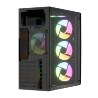 Accessoires pour PC de jeu : Boîtier d'ordinateur de type Mid-Tower en alliage d'aluminium Century Star avec panneau latéral et bande lumineuse LED RGB intégrée