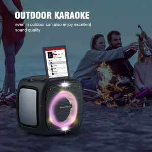 MICCELL Enceinte sans fil portable avec lumière LED multicolore, effet feux d'artifice, pour jeux, karaoké et musique disco - Product Image 4