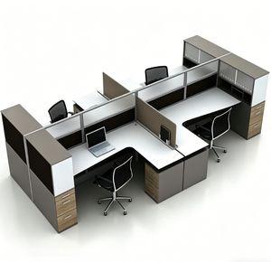 Bureau de direction moderne en bois, poste de <span class=keywords><strong>travail</strong></span> individuel pour bureau et école - Product Image 4