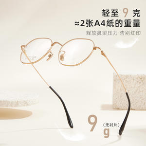 Monturas de Gafas Geométricas Danyang 6209 de Titanio Puro, Montura Completa Ligera, Lentes de Resina Unisex - Product Image 5