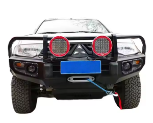 Kit de Parachoques Delantero de Acero Totalmente Nuevo con Aberturas para Gancho de Remolque para Pajero Sport Montero Segunda Generación 08-16 Pintura Negra Atornillable 1 Año - Product Image 3