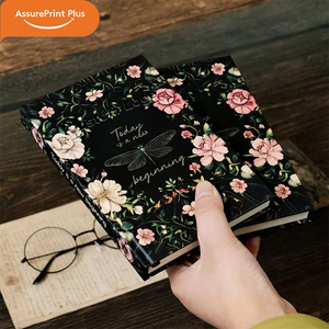 Cuaderno <span class=keywords><strong>de</strong></span> Tapa Dura con Estampado Floral Botánico A5 Personalizado para Mujeres, con Papel Reciclado e Impresión con Tinta <span class=keywords><strong>de</strong></span> Soya, para Branding y Mindfulness - Product Image 3
