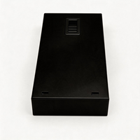 Caja de Empalmes de Fibra Óptica de 4 Puertos SC con Tapa Deslizante y Conectores Precargados, Caja de Acero Negra para Telecomunicaciones en Interiores, con Logotipo Personalizado