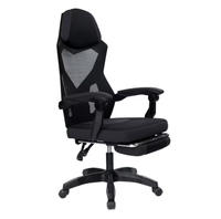 Chaise ergonomique en maille à prix d'usine, confortable, avec accoudoirs articulés, dossier haut, pivotante à 360°, durable, inclinable avec repose-pieds pour adultes