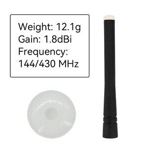 Antena Portátil Fluorescente Corta 4G PoC, Negra, 144/430MHz, 1.8dBi, Conector Macho, 4.25 Pulgadas, para Radios Portátiles - Product Image 4