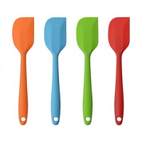 Spatule-racloir en silicone tout-en-un avec fonction de mélange de crème pour la pâtisserie, compatible lave-vaisselle et sans danger pour les aliments