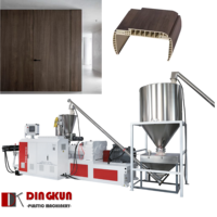 Mesin Pembuat Panel Pintu PVC Lini Produksi Ekstruder Pintu Kayu Plastik WPC Dengan Kapasitas Tinggi Harga