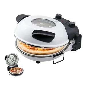 Nieuwe Op Maat Gemaakte Zelfgemaakte Elektrische Keramische 12 Inch Pizza Maker Toast Pan Ovenmachine Met Timer