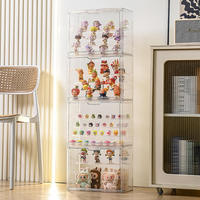 Boîte de présentation de figurines de luxe, empilable, transparente, en acrylique, pour figurines d'anime, organiseur de figurines