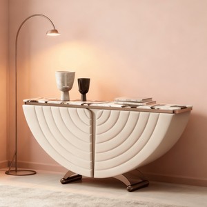 <span class=keywords><strong>Console</strong></span> <span class=keywords><strong>d</strong></span>'<span class=keywords><strong>entrée</strong></span> moderne minimaliste de luxe léger en marbre et acier inoxydable pour appartement, villa, salon, couloir, maison - Product Image 3