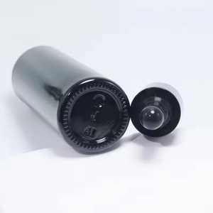 Flat Shoulder 20ml 30ml 40ml 60ml Black Essential Oil <b>Bottle</b> Cosmetic Serum <b>Dropper</b> Glass <b>Bottle</b> with Bamboo <b>Dropper</b> - Product Image 6