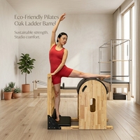 MJD Home & Studio – Équipement de gym pour étirements, baril d'entraînement, équipement de renforcement du tronc, Pilates en bois de chêne
