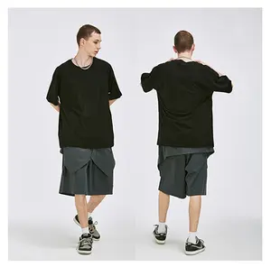 Übergroße einfarbige T-Shirt Unisex Jungs 100 % Reine Baumwolle T-Shirt für Herren Übergröße Herren-T-Shirts