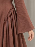EVE017 Robe de style basique élégante à ourlet large, vêtements musulmans islamiques haut de gamme, hijabs, style décontracté pour tous les jours