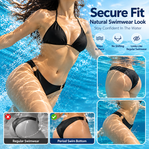Slip Bikini Mestruale con Anello Laterale e Dettaglio O-Ring in Metallo, Protezione Anti-Perdita a 4 Strati, per Abbigliamento da Spiaggia, Vendita all'Ingrosso - Product Image 2