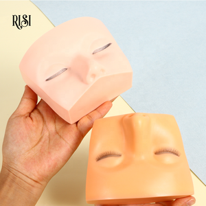 RISI Advanced Extensions <span class=keywords><strong>de</strong></span> cils Tête <span class=keywords><strong>de</strong></span> mannequin 3 couches Lash Bandes réalistes pour <span class=keywords><strong>les</strong></span> <span class=keywords><strong>yeux</strong></span> et <span class=keywords><strong>les</strong></span> sourcils pour <span class=keywords><strong>la</strong></span> pratique Cils Tête en silicone - Product Image 1