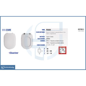 Tapa de inodoro Hidra Pegaso de plástico PP con cierre suave, bidés electrónicos y bisagras de paso - Product Image 5