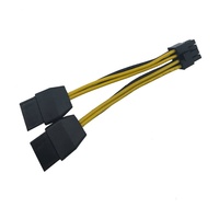 Kabel Ekstensi Catu Daya Kartu Grafis 8P ke Adaptor Dual 8P untuk GPU K80 M40 M60 P40 V100 A6000 CMP 100-210 170HX