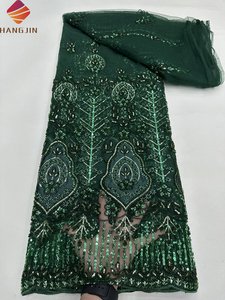 <span class=keywords><strong>2026</strong></span>年新デザイン刺繍ビーズレース生地高品質ナイジェリアウェディングレーススパンコール生地卸売アフリカレースドレス用 - Product Image 5