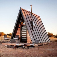 Maison triangulaire moderne de luxe pour hôtel et complexe hôtelier, maison modulaire en forme de A, petite maison triangulaire