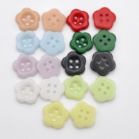Kancing Baju Keramik 12mm 4 Lubang Motif Bunga Kartun, Pengiriman Cepat, untuk Dekorasi Pakaian Bayi Perempuan, Kancing DIY untuk Kemeja Kasual