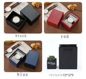 Boîte de montre de couverture de ciel et de terre de haute qualité, emballage en papier Imitation cuir galets, boîte-cadeau pouvant être estampillée à chaud avec LOGO - Product Image 6