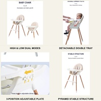 Chaise haute pour bébé personnalisable en couleur, chaise haute pour enfants, pliable, réglable en hauteur, en plastique